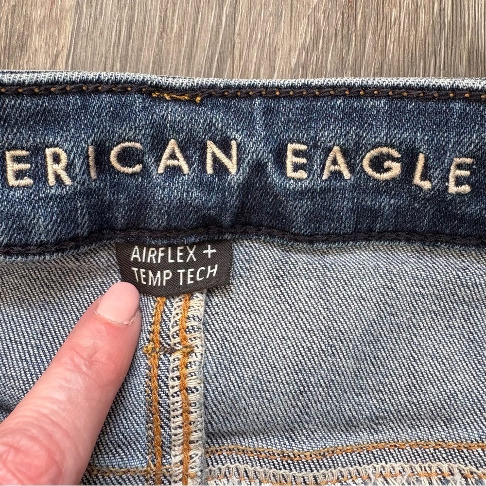 American Eagle Jeans Mens 28x30 Loose Relaxed Baggy Denim Dark Cotton Street - Picture 4 of 5